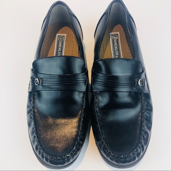 Drexlite Shoes Drexlite Black Slip Style Loafer Dress
